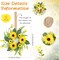 6 Pcs Sunflower Wreaths for Front Door – Artificial Yellow Floral Swag for Summer, Candle Rings for Pillars, Cabinets, and Window Home Décor